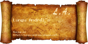 Lungu András névjegykártya